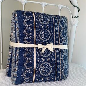 Pottery Barn Auden Pick-Stitch Handcrafted Reversible Quilt - Full/Queen NWOT